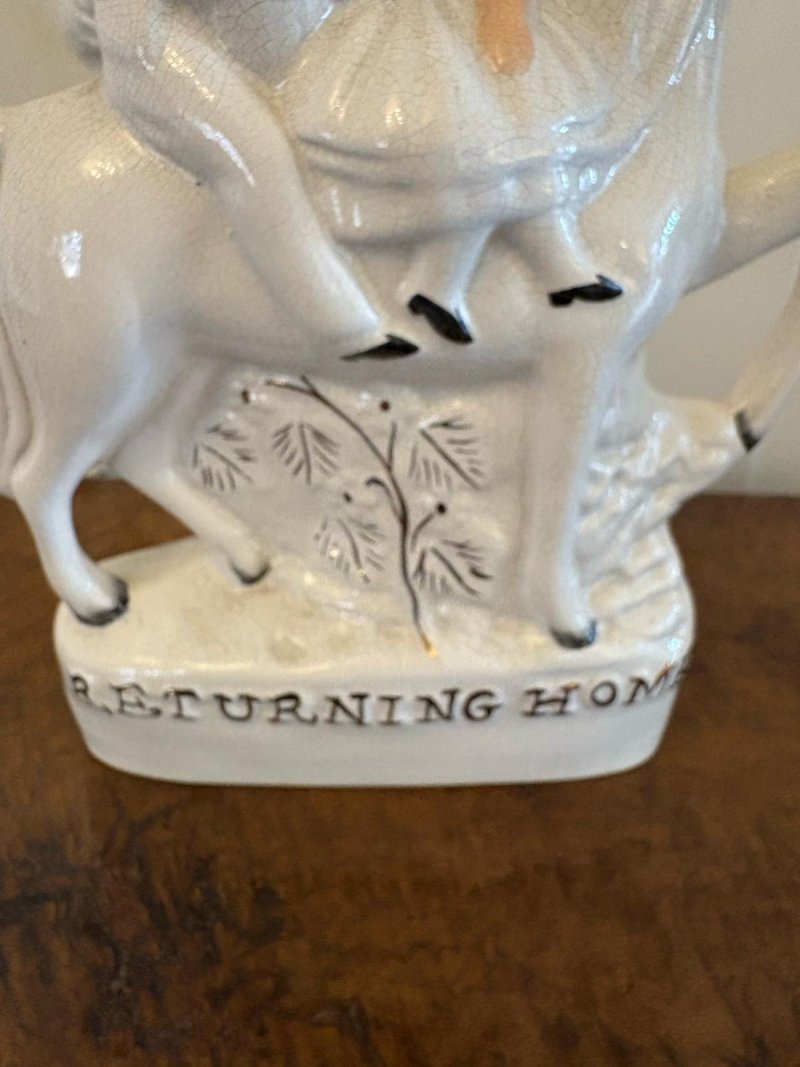 Pair of Antique Staffordshire Flat Back Figures on Horseback - Image 11